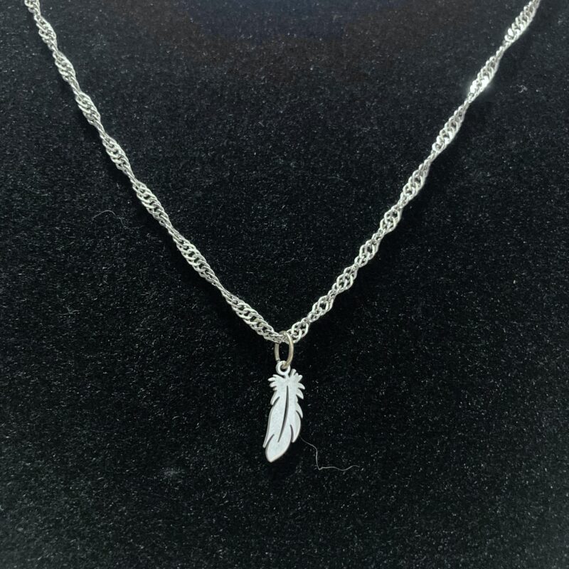 Silver Feather Necklace - Image 2