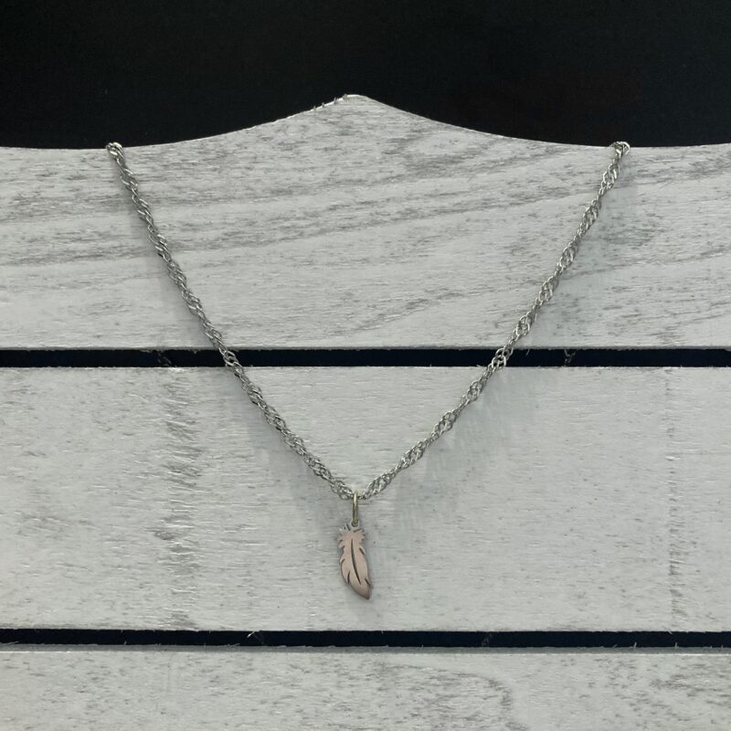 Silver Feather Necklace - Image 3