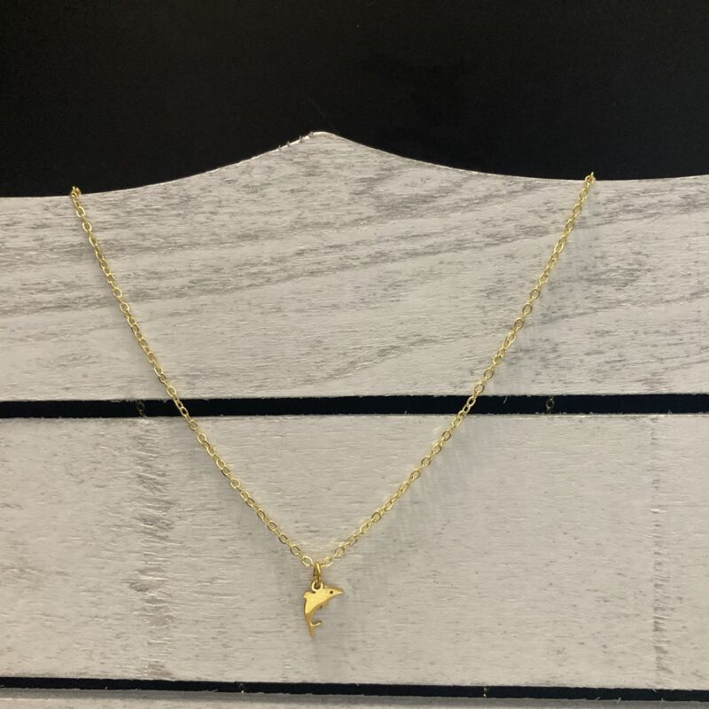 Gold Dolphin Necklace - Image 2