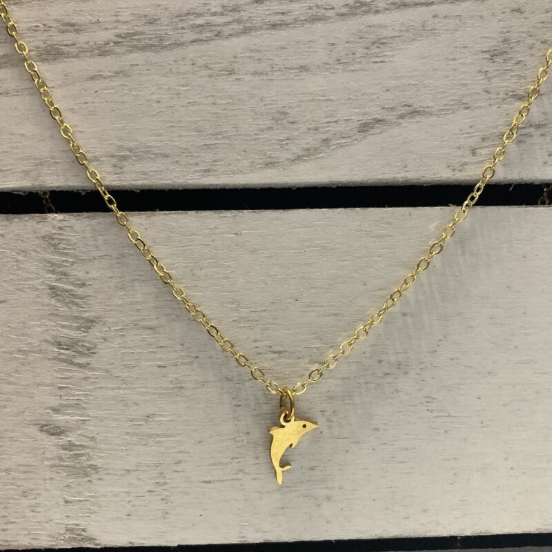 Gold Dolphin Necklace - Image 3