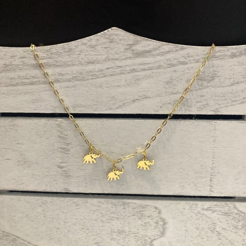 Three Elephants Necklace