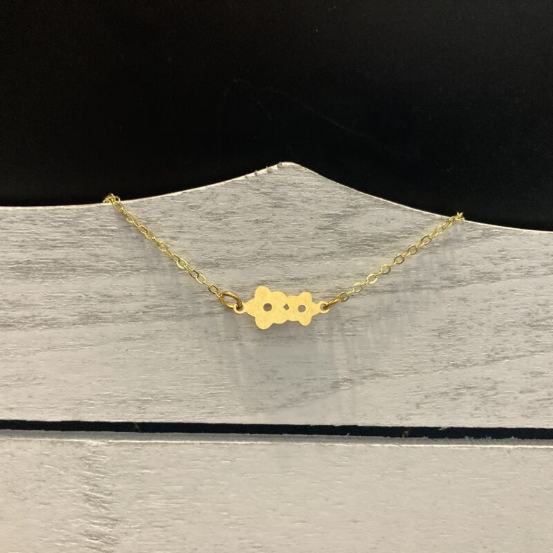 Double Flower Gold Necklace